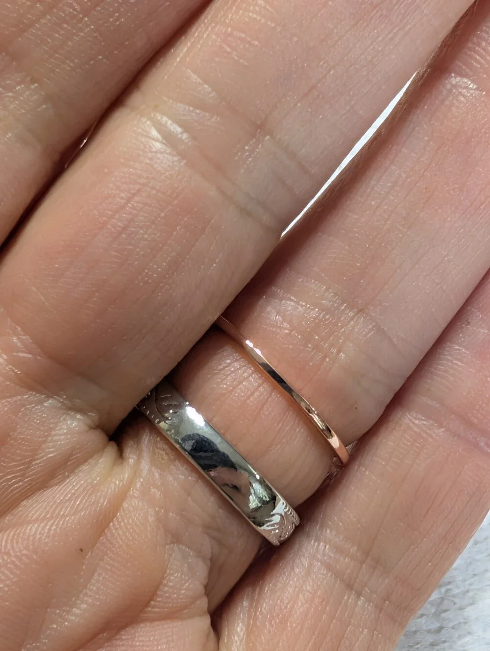Rose Gold Colored Topaz CZ Silver Ring Bundle